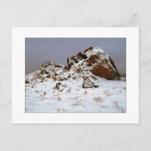 Postal "Piedras de nieve" (Anverso)