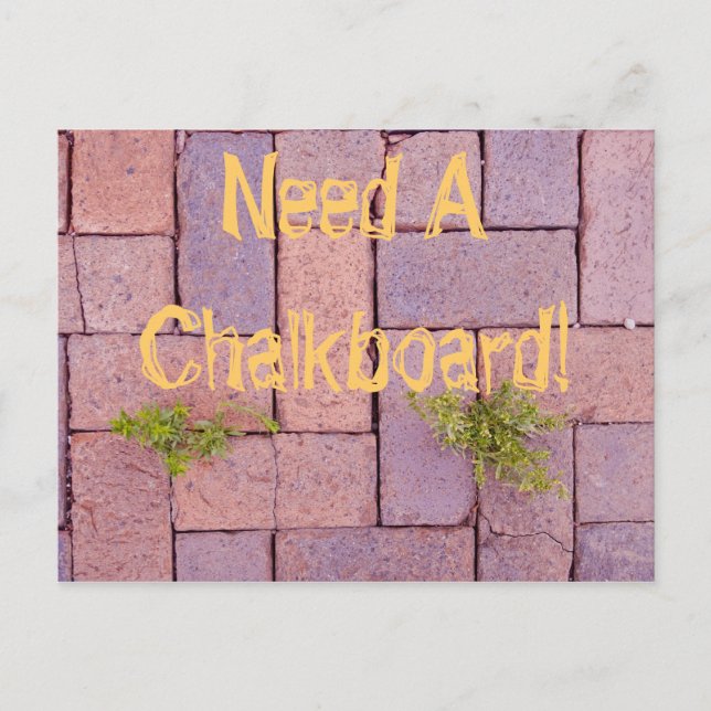 Postal Piedras de pavimento divertidas Malezas camino Fot (Anverso)