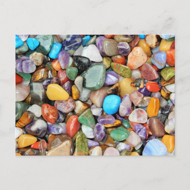 Postal Piedras, piedras y rocas de colores (Anverso)