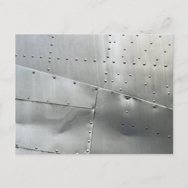 Postal Piel de avión de aluminio (Anverso)