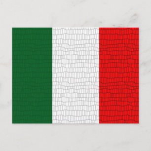 Postal Piel de serpiente con bandera italiana