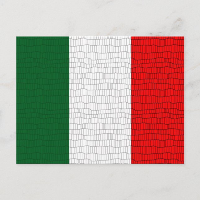 Postal Piel de serpiente con bandera italiana (Anverso)