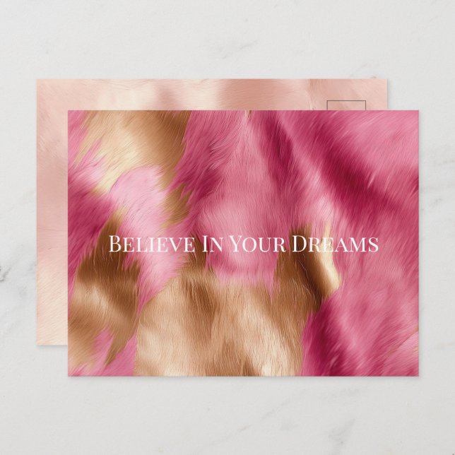 Postal Piel de vaca de lechuza de oro rosa occidental (Anverso / Reverso)