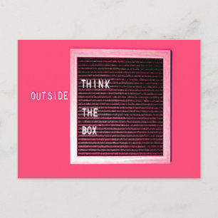 Postal Piensa Fuera Del CUADRO, Consigue Creativo