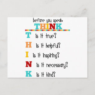 Postal Piense antes de hablar