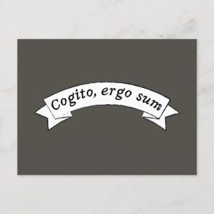 Postal Pienso, luego existo - Pienso, por lo tanto existo