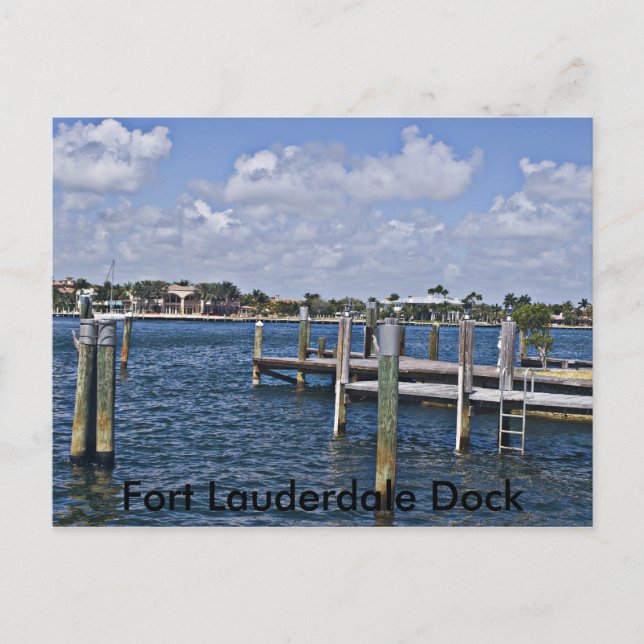 Postal Pier de madera, Fort Lauderdale Dock (Anverso)
