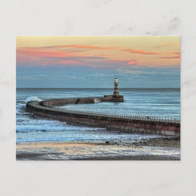 Postal Pier Roker y faro (Anverso)