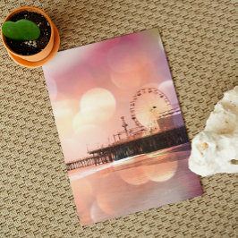 Postal Pier Santa Mónica - Edición de fotos rosadas respl