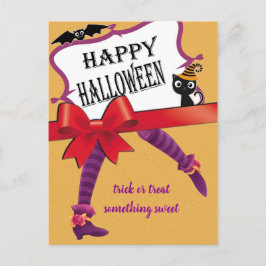 Postal piernas brujas Halloween
