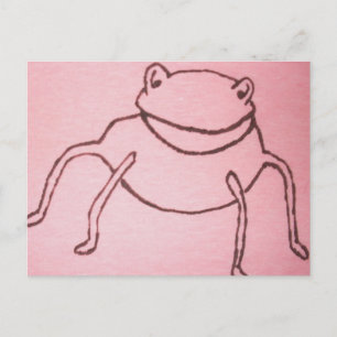 Postal piernas del registro del froggy en rosa