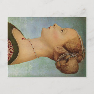 Postal Piero del Pollaiuolo, retrato de una joven