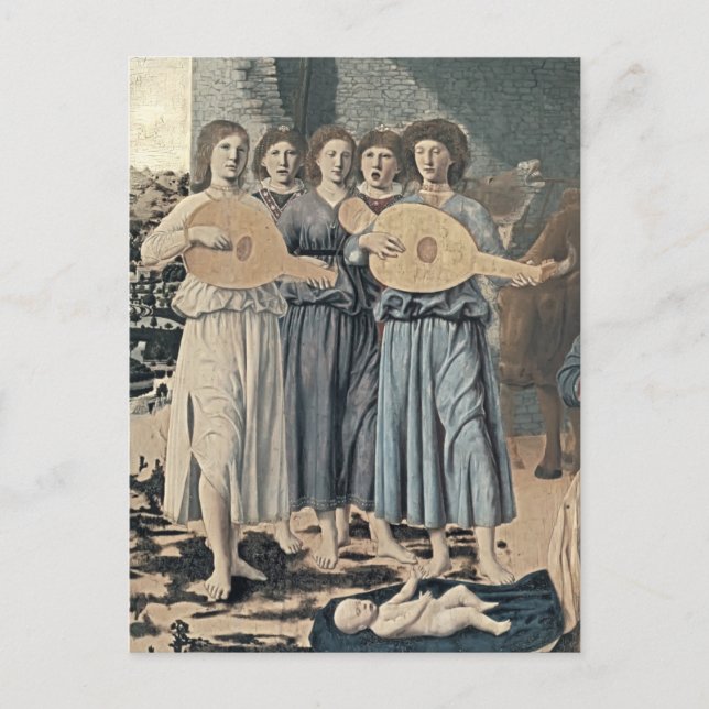 Postal Piero della Francesca - Natividad (detalle) (Anverso)