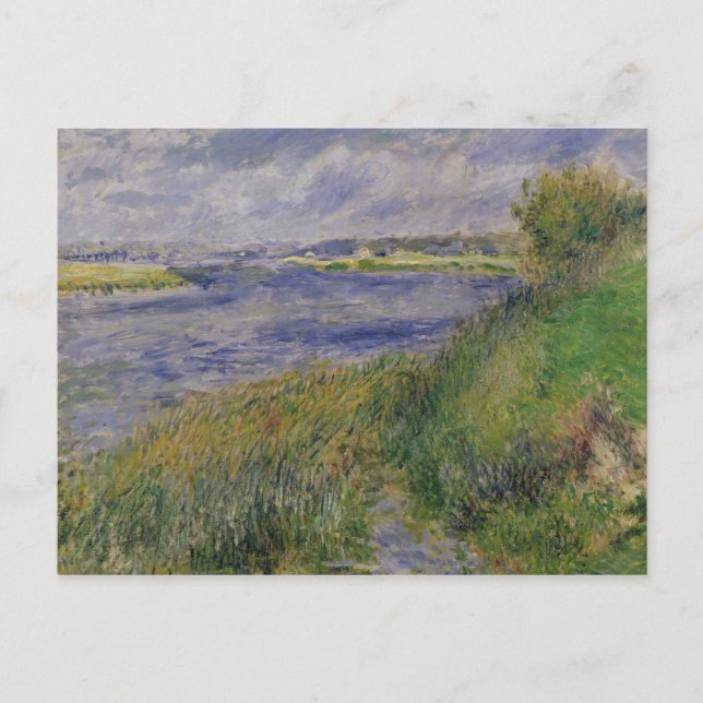 Postal Pierre A Renoir | Bancos del Sena, Champrosay (Anverso)