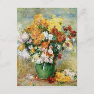 Postal Pierre A Renoir   Bouquet de crisantemos