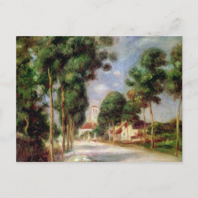 Postal Pierre A Renoir | Camino a los Essoyes (Anverso)