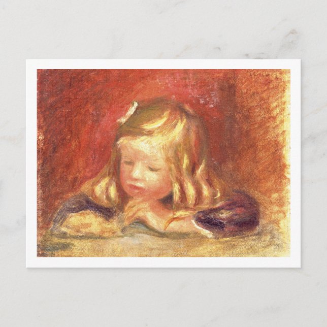 Postal Pierre A Renoir | Coco en la mesa (Anverso)