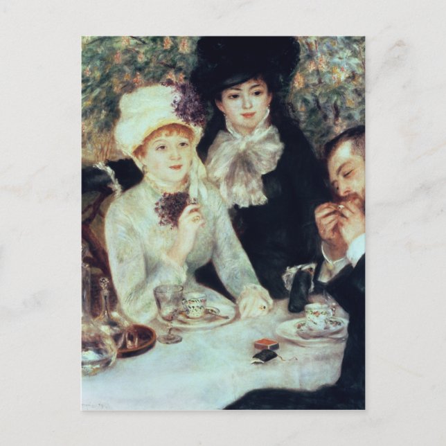 Postal Pierre A Renoir | Fin del Luncheon (Anverso)