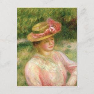 Postal Pierre A Renoir   Gorra De Paja