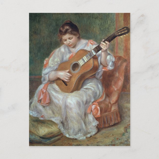 Postal Pierre A Renoir | Jugador De Guitarra (Anverso)