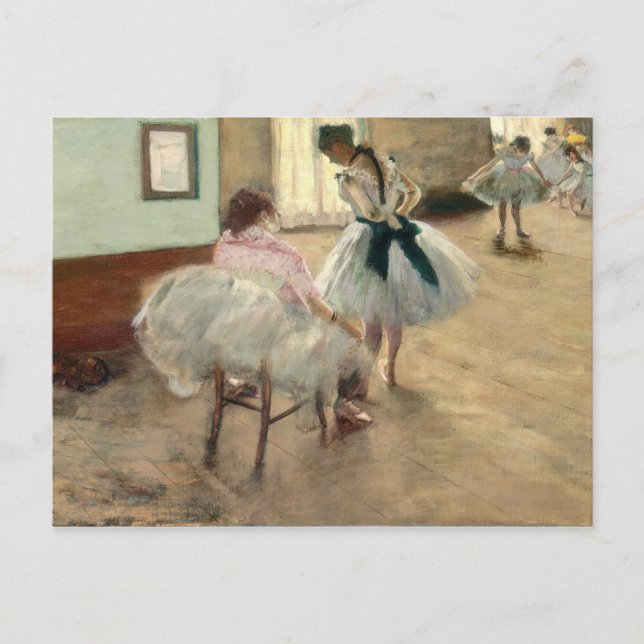 Postal Pierre A Renoir | La lección de baile (Anverso)