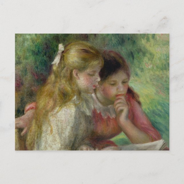 Postal Pierre A Renoir | La lectura (Anverso)