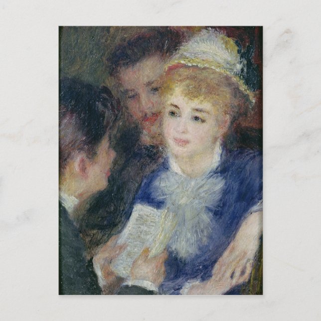 Postal Pierre A Renoir | Leer el papel (Anverso)