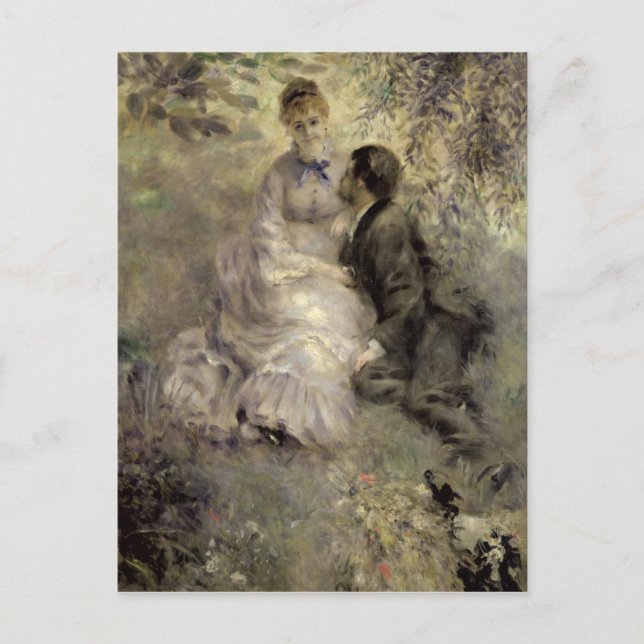 Postal Pierre A Renoir | Los amantes (Anverso)