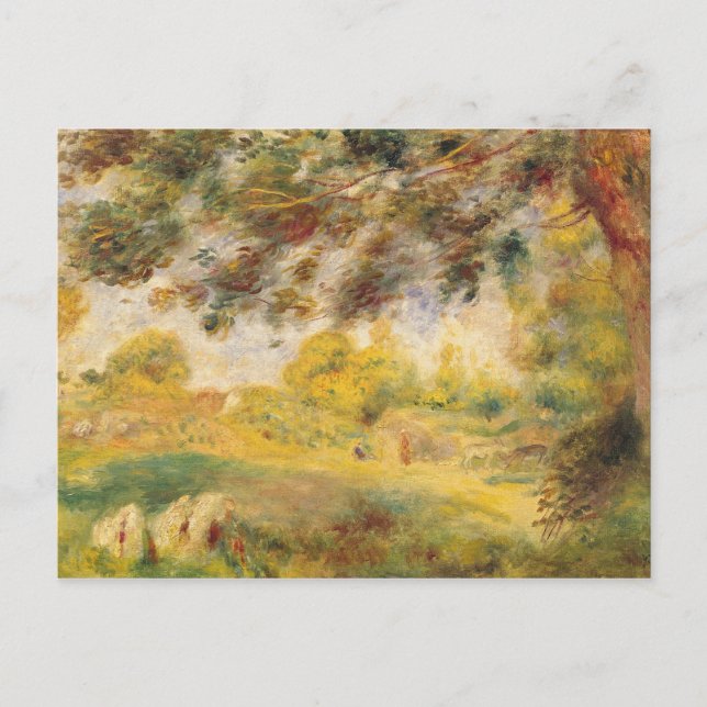 Postal Pierre A Renoir | Paisaje de primavera (Anverso)