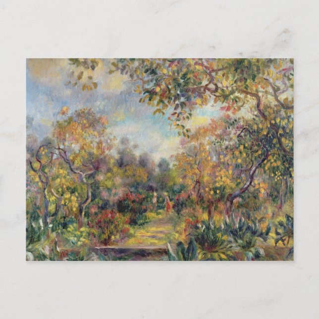 Postal Pierre A Renoir | Paisaje en Beaulieu (Anverso)