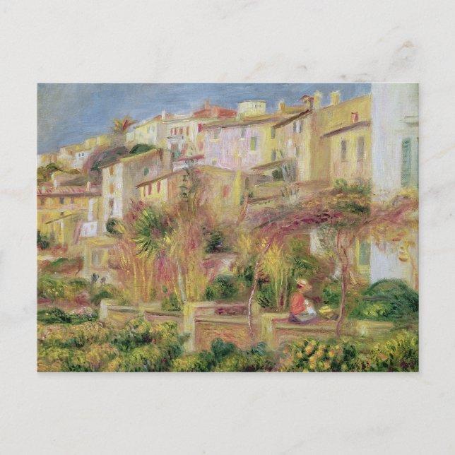 Postal Pierre A Renoir | Terraza en Cagnes (Anverso)