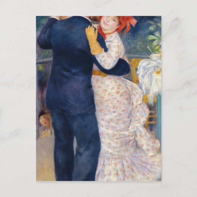 Postal Pierre A Renoir | Una danza en el país (Anverso)