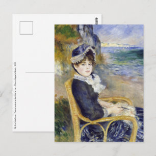 Postal Pierre-Auguste Renoir - A orillas del mar