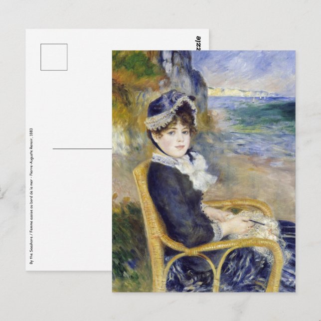 Postal Pierre-Auguste Renoir - A orillas del mar (Anverso / Reverso)