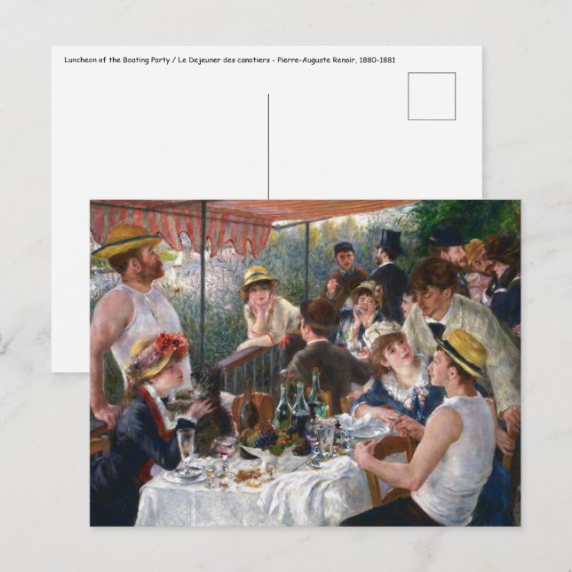 Postal Pierre-Auguste Renoir - Almuerzo de la fiesta de l (Anverso / Reverso)