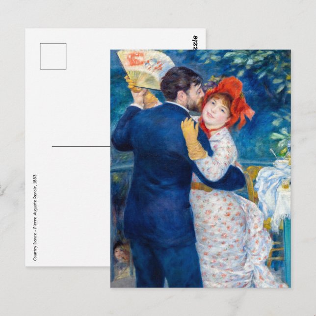 Postal Pierre-Auguste Renoir - Baile rural (Anverso / Reverso)