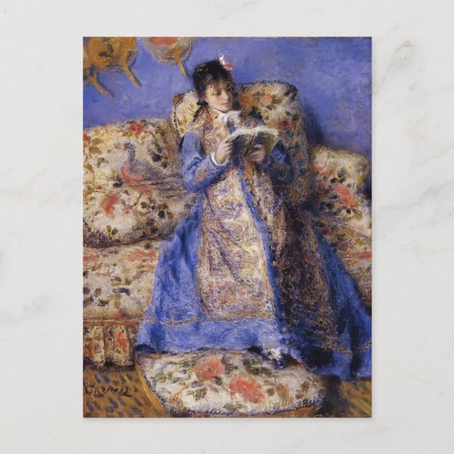 Postal Pierre-Auguste Renoir-Camille Monet Reading (Anverso)