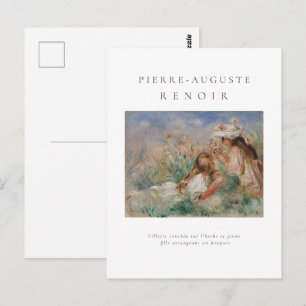Postal Pierre-Auguste Renoir. Chicas en la hierba 1890