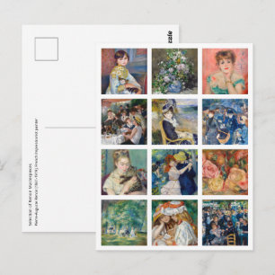 Postal Pierre-Auguste Renoir - Collage de cuadrícula de o