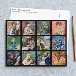 Postal Pierre-Auguste Renoir - Collage de cuadrícula de o