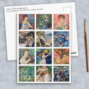 Postal Pierre-Auguste Renoir - Collage de cuadrícula de o