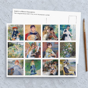 Postal Pierre-Auguste Renoir - Collage de cuadrícula de o