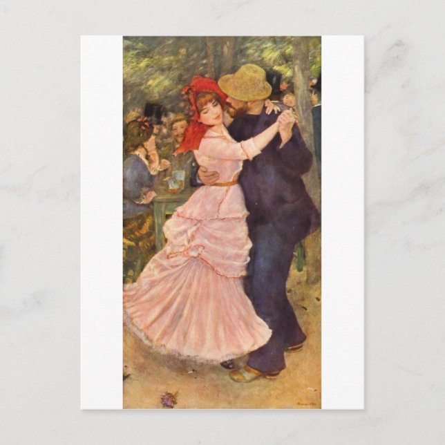 Postal Pierre-Auguste Renoir - Danse à Bougival (1883) (Anverso)