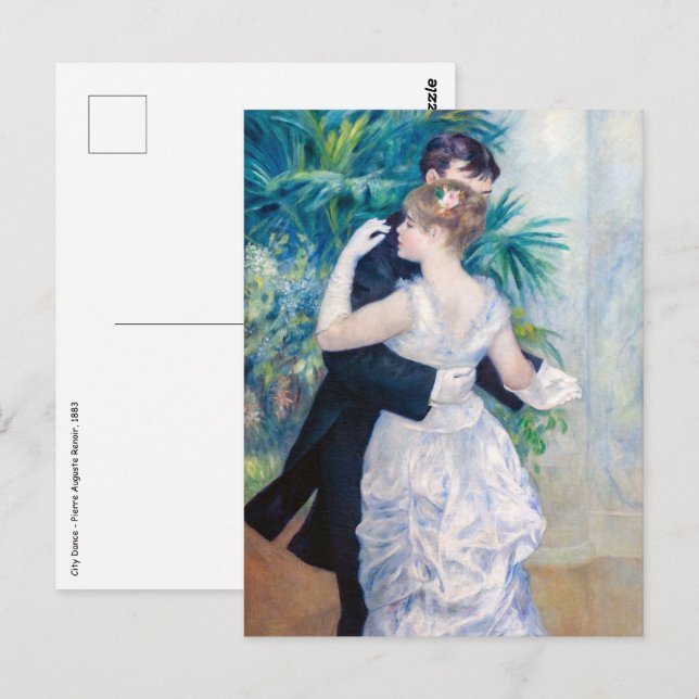 Postal Pierre-Auguste Renoir - Danza de la ciudad (Anverso / Reverso)