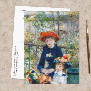 Postal Pierre-Auguste Renoir - Dos hermanas en la Terraza