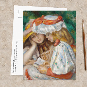 Postal Pierre-Auguste Renoir - Dos niñas leyendo