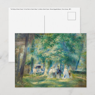 Postal Pierre-Auguste Renoir - El Fiesta en Saint-Cloud