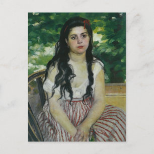 Postal Pierre-Auguste Renoir- En verano (La Gitana)