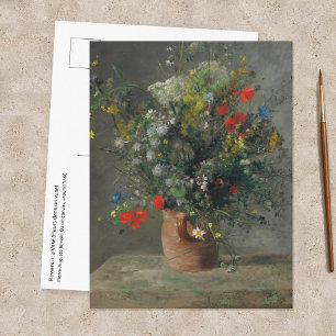 Postal Pierre-Auguste Renoir - Flores en un jarrón 1866