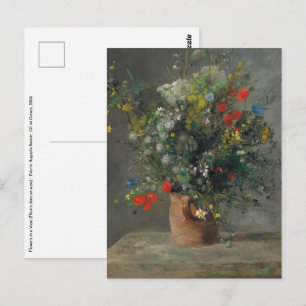 Postal Pierre-Auguste Renoir - Flores en una plaza 1866